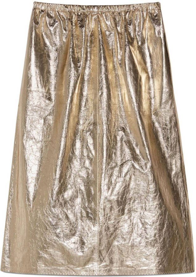 Gucci Metallic midi-rok Goud