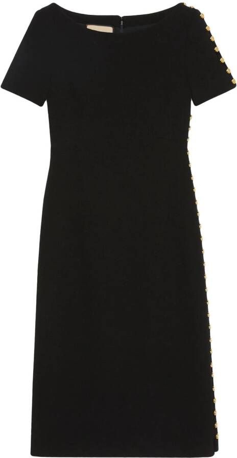 Gucci Midi-jurk met knopen Zwart