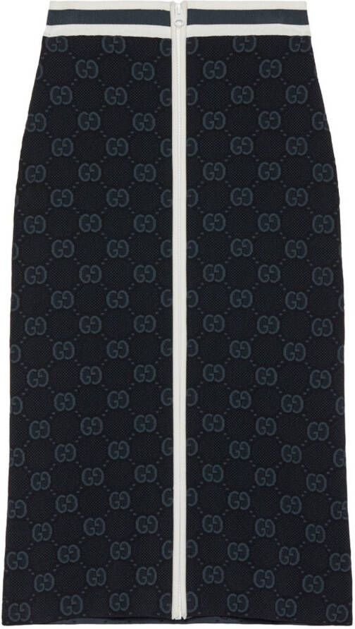 Gucci Midi-rok met jacquard Zwart