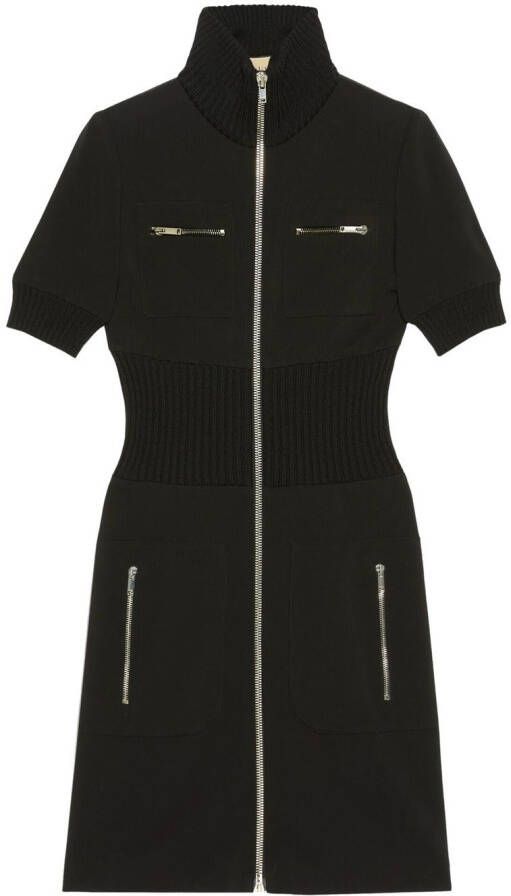 Gucci Mini-jurk met hoge hals Zwart