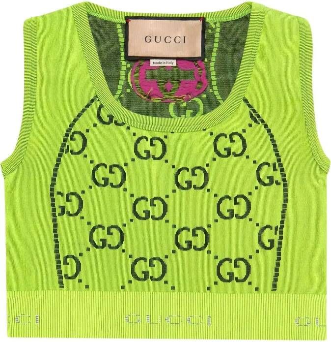 Gucci Mouwloze top Groen