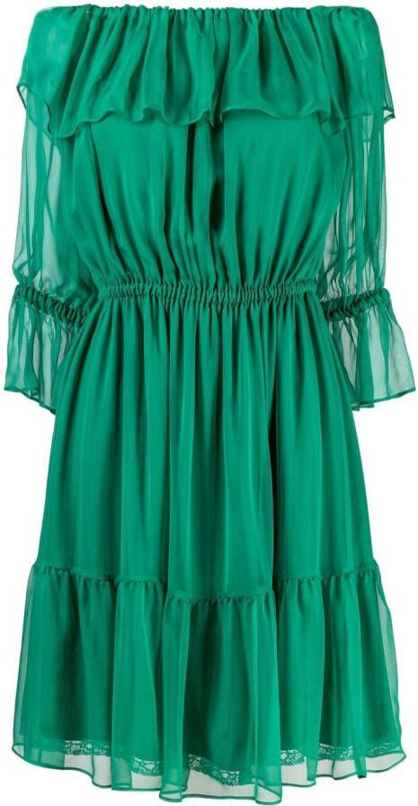 Gucci Off-shoulder jurk Groen