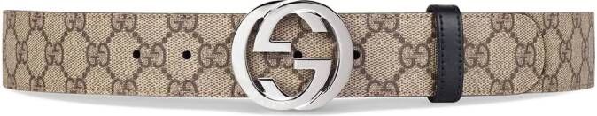 Gucci Omkeerbare gespriem met GG-logo Bruin