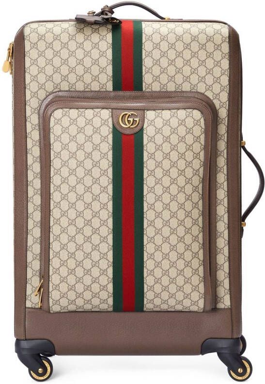 Gucci Ophidia grote koffer Bruin