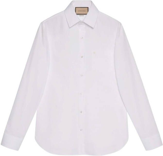 Gucci Overhemd met borduurwerk Wit