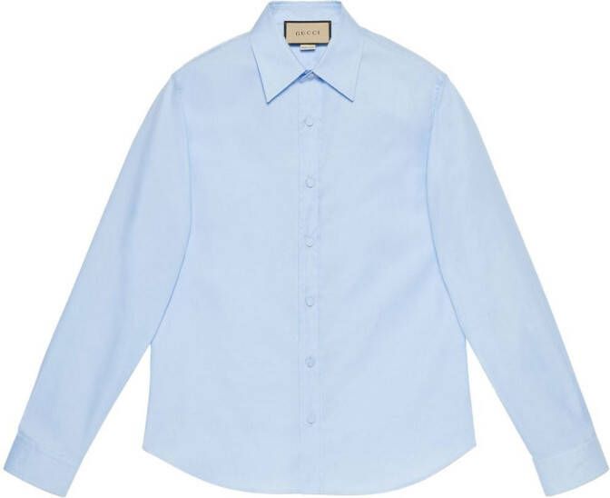 Gucci Overhemd met puntige kraag Blauw
