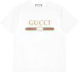 Gucci Katoenen T-shirt met logoprint Wit - Thumbnail 1
