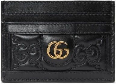 Gucci Matelassé pasjeshouder met GG-logo Zwart