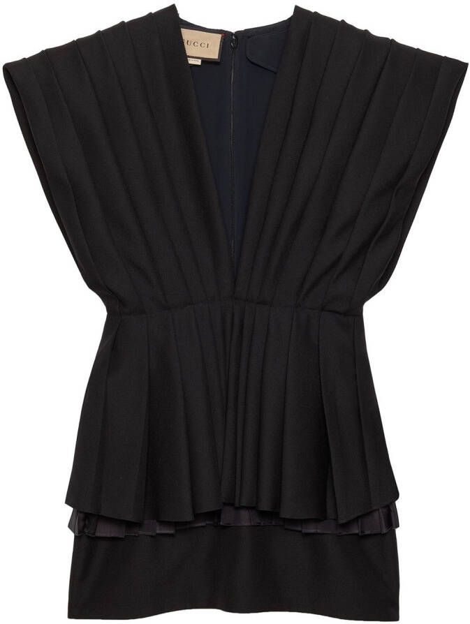 Gucci Geplooide mini-jurk Zwart