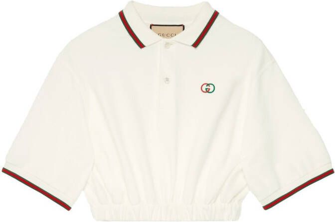 Gucci Poloshirt met geborduurd logo Wit