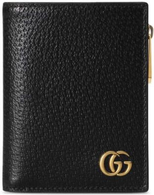 Gucci GG Marmont leren lange portemonnee Zwart
