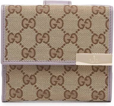 Gucci Leren portemonnee Bruin