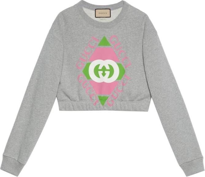Gucci Sweater met logoprint Grijs