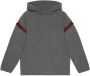 Gucci Geribbelde hoodie met web-streep Grijs - Thumbnail 1