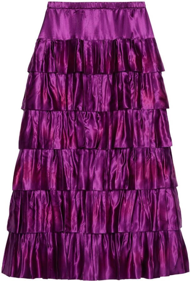 Gucci rok met ruches Paars