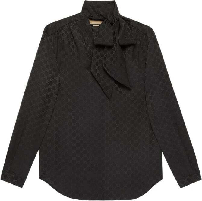 Gucci Satijnen blouse Zwart