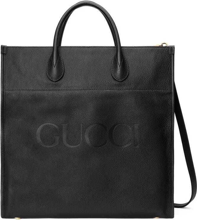 Gucci Shopper met logo-reliëf Zwart