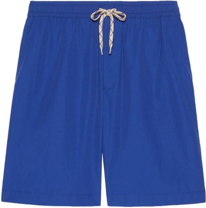 Gucci Shorts met logopatch Blauw