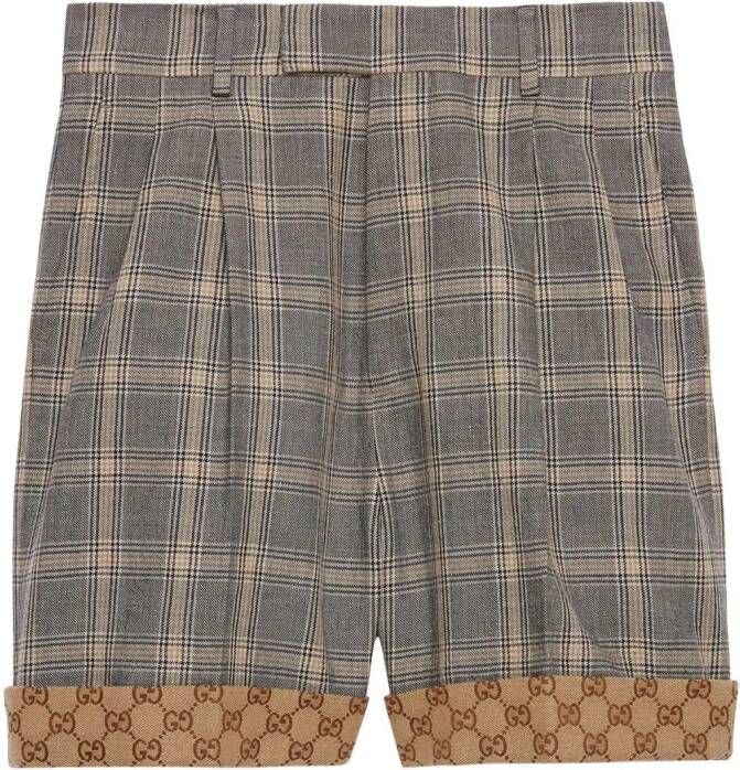 Gucci Shorts van linnen wol Grijs