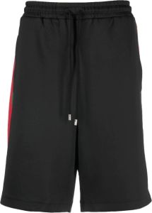 Gucci side-stripe drawstring shorts Zwart