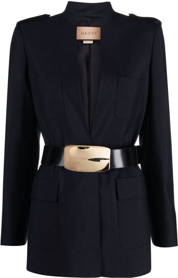Gucci Jack met enkele rij knopen Blauw