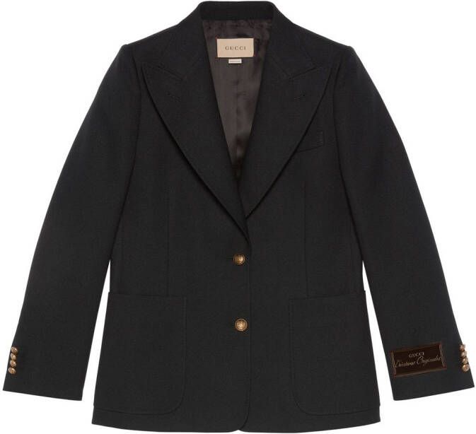Gucci Blazer met enkele rij knopen Zwart