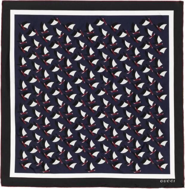 Gucci Sjaal met abstract patroon Blauw