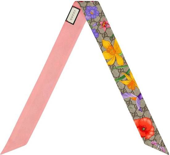 Gucci Sjaal met bloemenprint Beige
