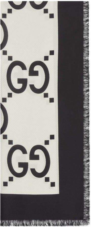 Gucci Sjaal met logoprint Wit