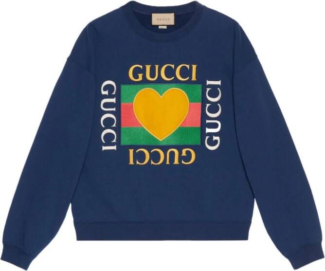 Gucci Sweater met geborduurd logo Blauw