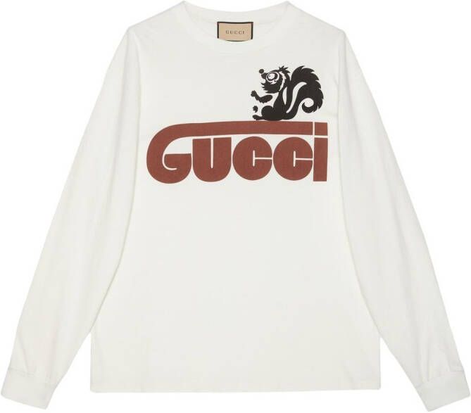 Gucci Sweater met geborduurde doodskop Wit
