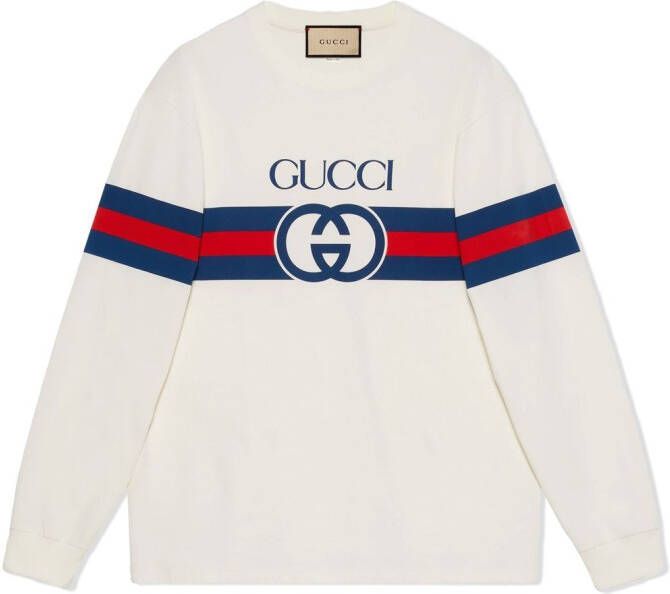 Gucci Sweater met GG-print Wit