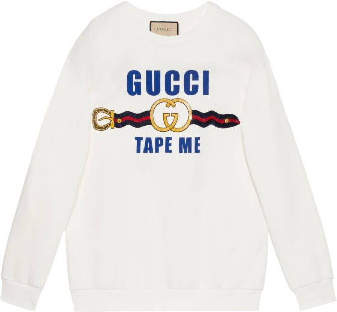 Gucci Sweater met logoprint Wit