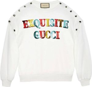 Gucci Sweater verfraaid met pailletten Wit