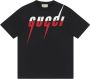 Gucci Katoenen T-shirt met logoprint Zwart - Thumbnail 1