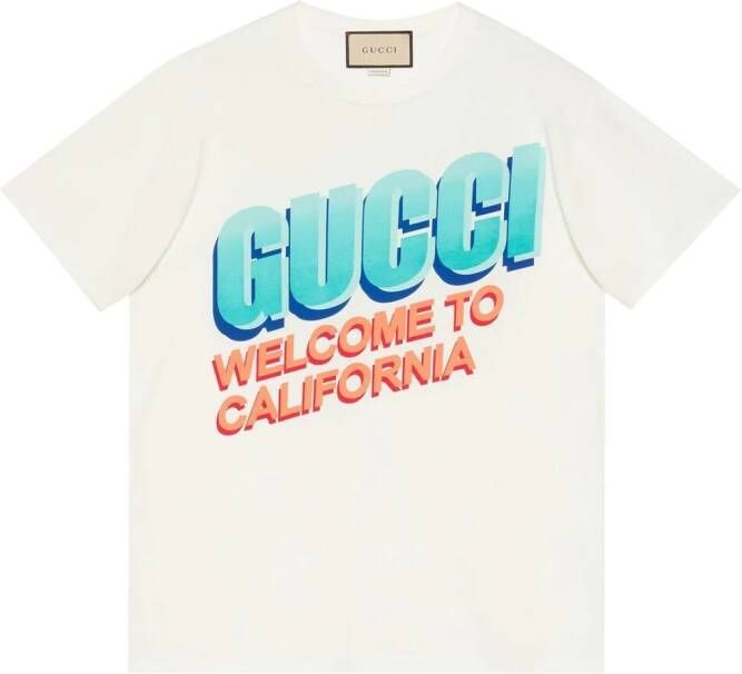 Gucci T-shirt met grafische print Wit
