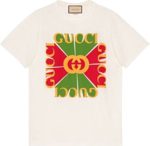 Gucci T-shirt met logoprint Wit