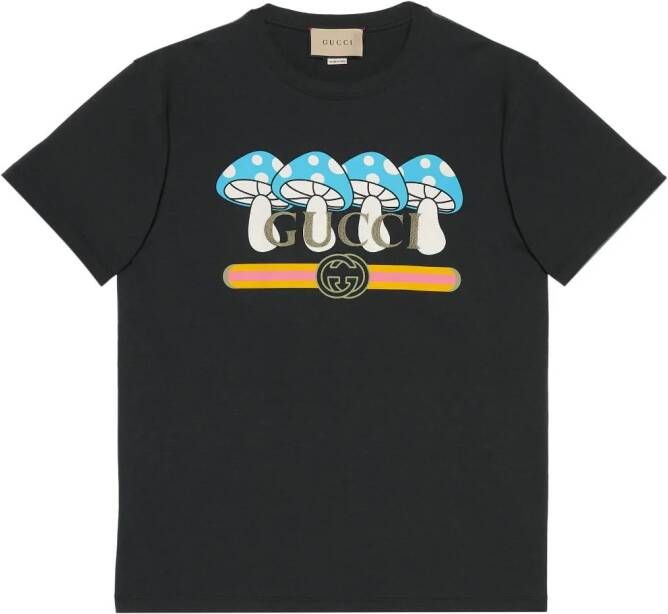 Gucci T-shirt met print Zwart