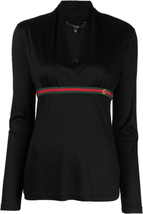 Gucci T-shirt met V-hals Zwart