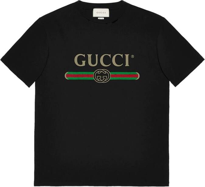 Gucci T-shirt met GG-logo Zwart