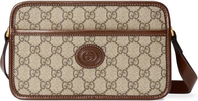 Gucci Messengertas met GG-logo Beige