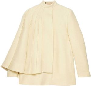 Gucci textured pleated fitted jacket Wit