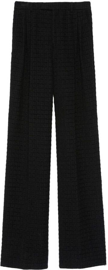 Gucci Tweed broek met wafel-effect Zwart