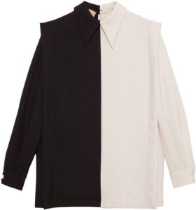 Gucci two-tone wool shirt Zwart