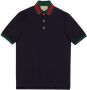 Gucci Poloshirt met gestreepte kraag Blauw - Thumbnail 1