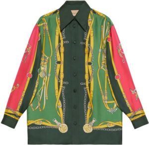 Gucci Zijden blouse Groen