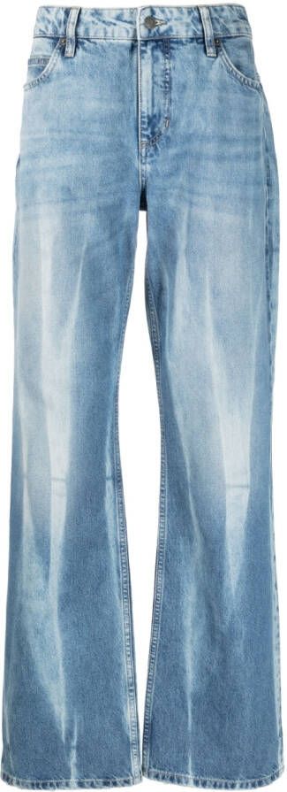 GUESS USA Jeans met gebleekt-effect Blauw