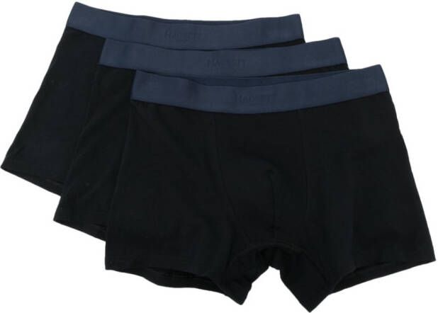 Hackett Drie boxershorts met logoband Zwart