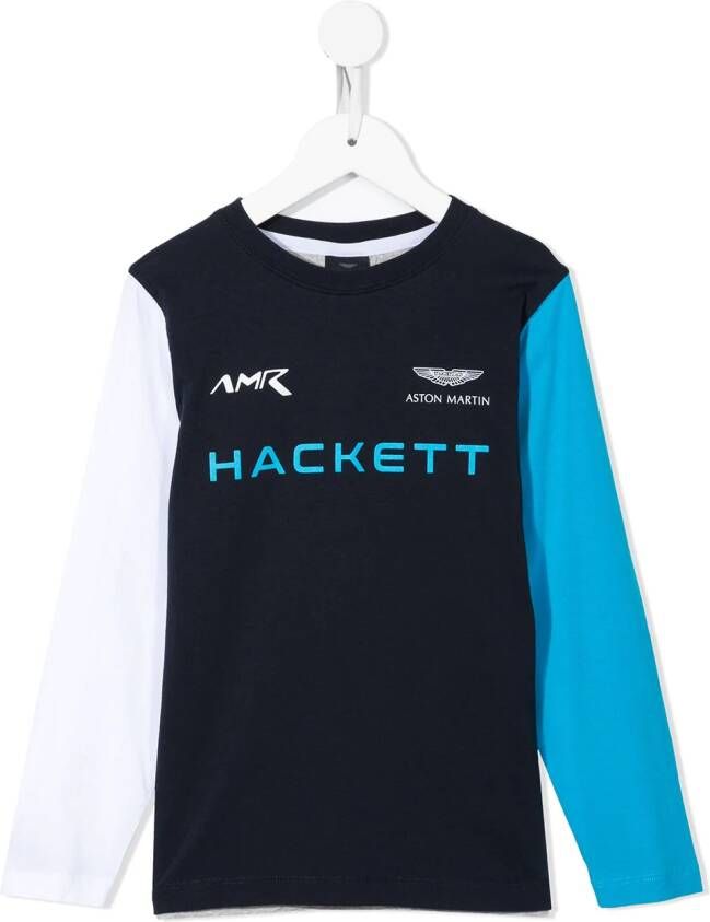 Hackett Kids T-shirt met logoprint Blauw