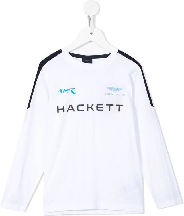Hackett Kids T-shirt met logoprint Wit